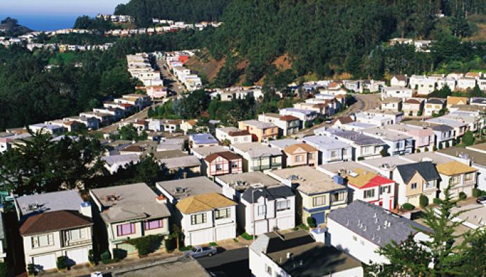 view of colorful houses on Twin Peaks
