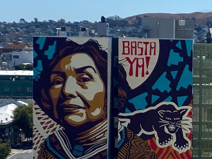 close-up view of mural on side of building artist Jessica Sabogal source MEDA CDCC 